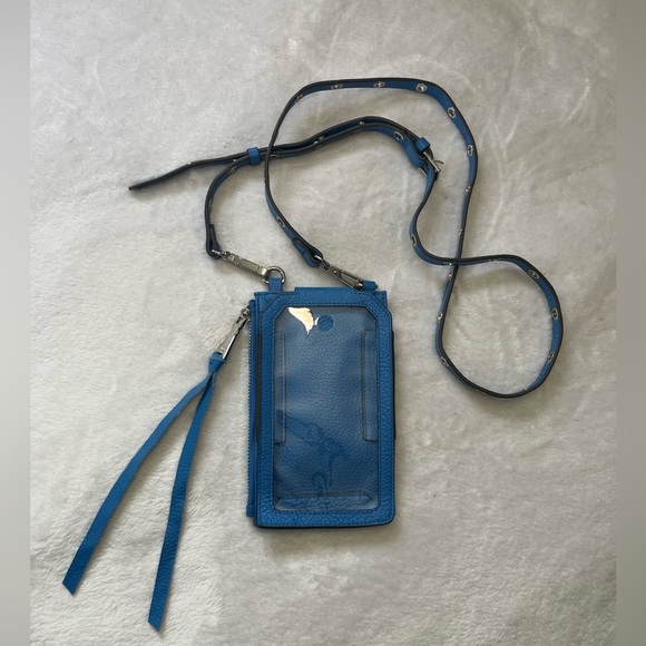 Aimee Kestenberg Leather Phone Crossbody Bag Bright Blue - Picture 6 of 15